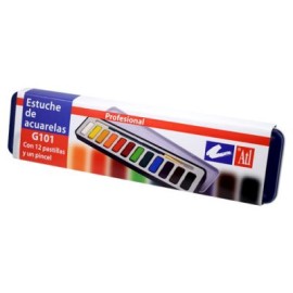 Estuche acuarelas con 12 pastillas g101