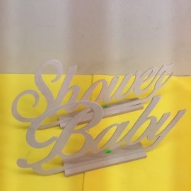 Letras baby shower de madera 54cm