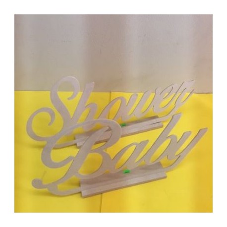 Letras baby shower de madera 54cm