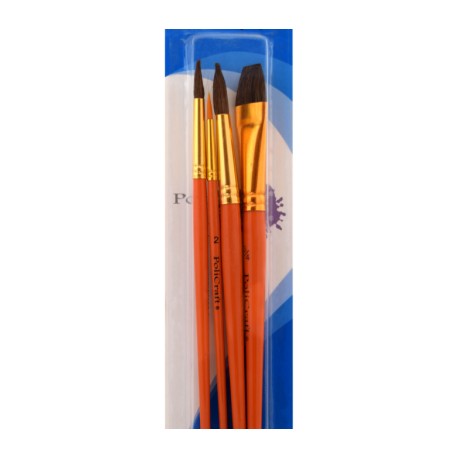 Set pincel con 4, pelo natural y sintetico