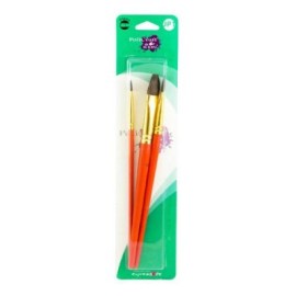 Set Pincel plano pelo de pony