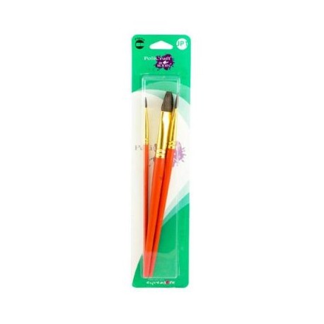 Set Pincel plano pelo de pony