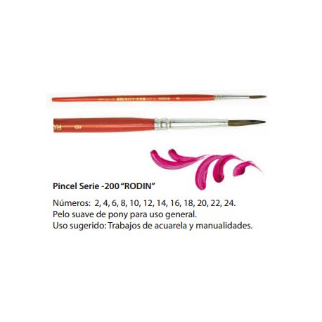 Pinceles Rodin Pelo Suave de Pony Serie 200