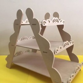 Repisa decorada 3 niveles