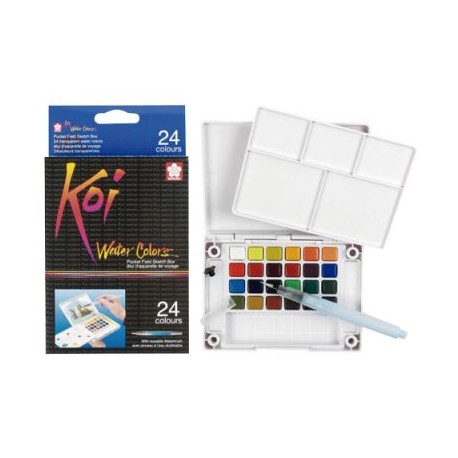 Pintura Acuarela Koi Sakura – 24 Pastillas