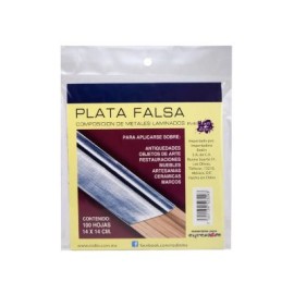 Hojas de Plata Falsa – 14×14 cm