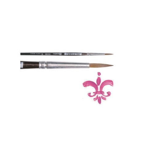 Pinceles Rodin Pelo de Marta Roja Serie 308