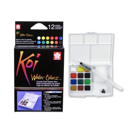 Pintura Acuarela Koi Sakura – 12 Pastillas