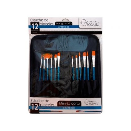 Estuche con 12 pinceles sinteticos